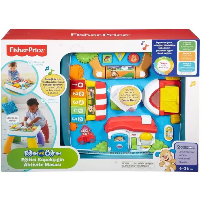 Fisher Price Eğitici Köpekçiğin Aktivite Masası ,DRH44