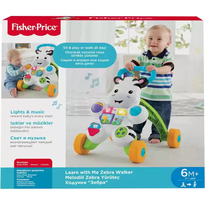 Fisher Price Melodili Zebra Yürüteç, DLD80