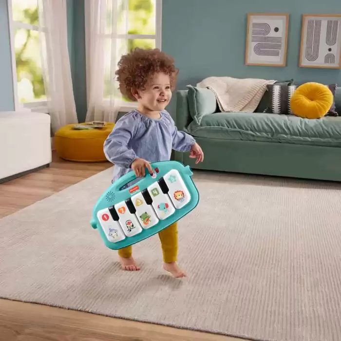 Fisher Price Sesli ve Işıklı Neşeli Hayvanlar Piyanolu Oyun Halısı, HWY49
