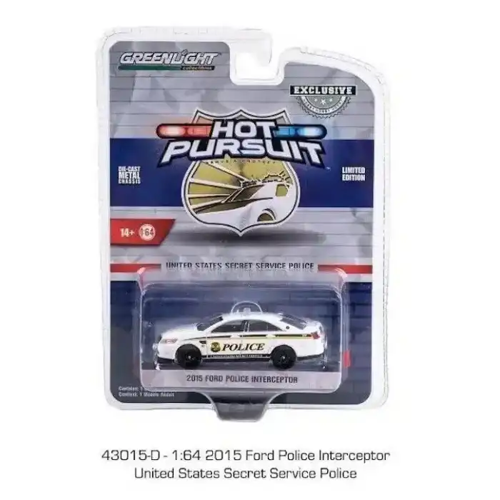 Greenlight 1:64 Hot Pursuit 2015 Ford Police Interceptor Beyaz - 43015-D