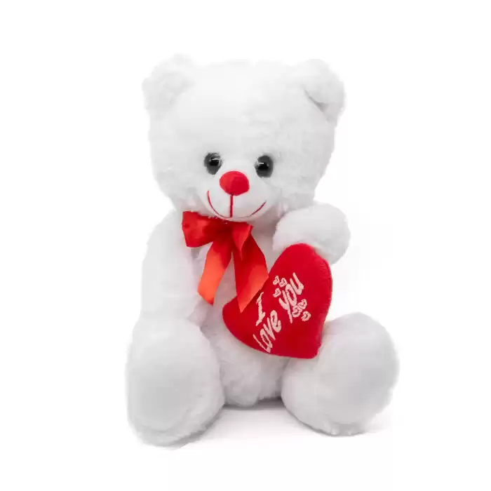 Halley Oyuncak Kalpli Beyaz Ayıcık, 30cm - 62713