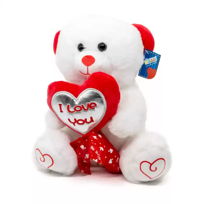 Halley Oyuncak Şeker Kalpli Ayı Peluş, 30 Cm, 62963