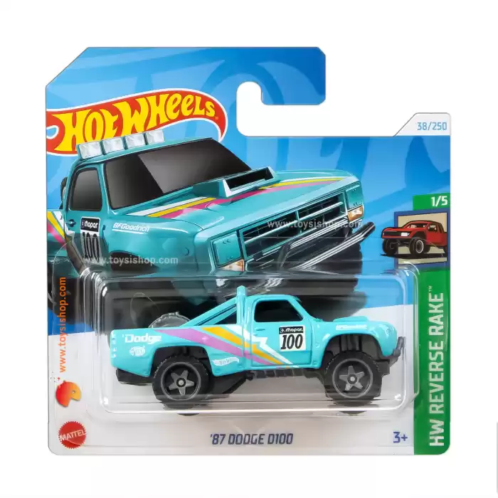 Hot Wheels 87 Dodge D100 - HW Reverse Rake 38