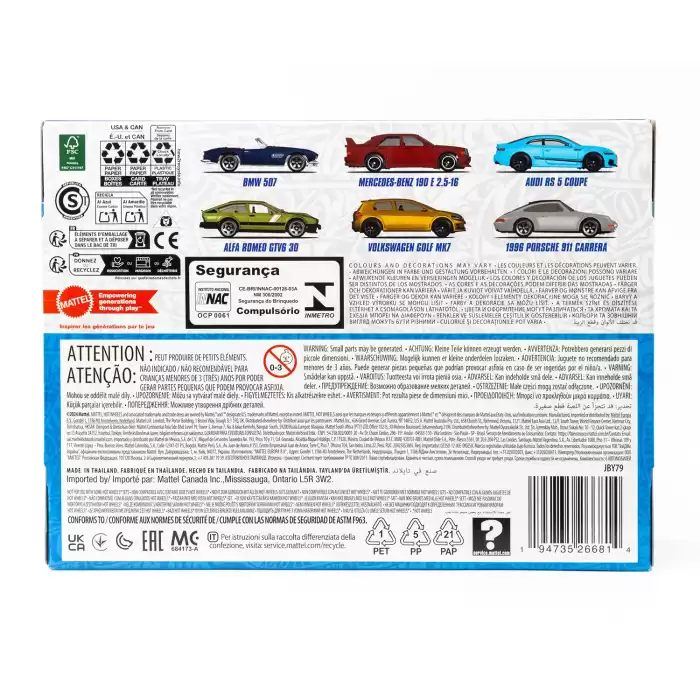 Hot Wheels Euro Style Mutipack 6lı Arabalar JBY79