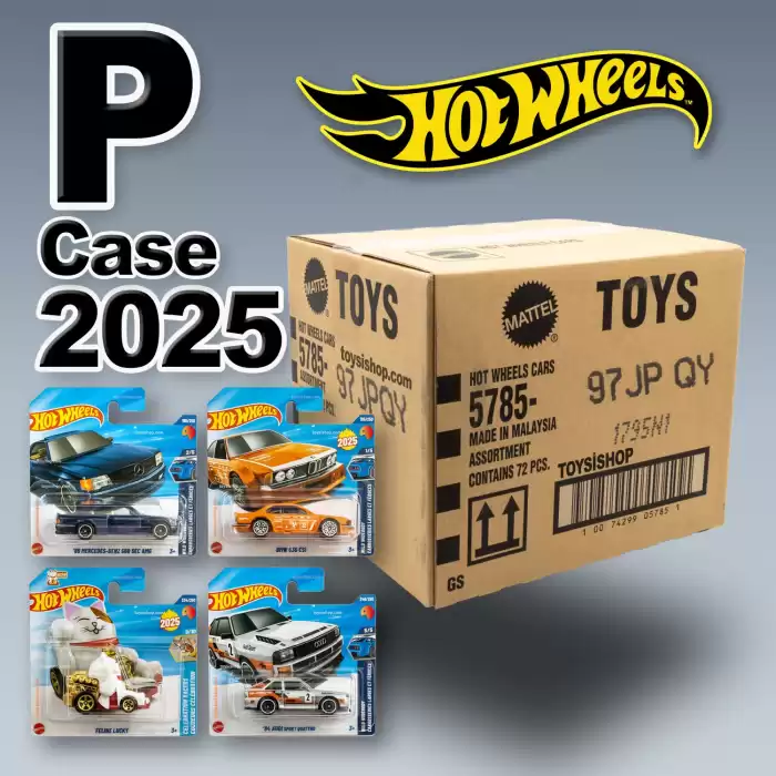 Hot Wheels Tekli Arabalar 2025 P Case - 72 Adetlik Kutu