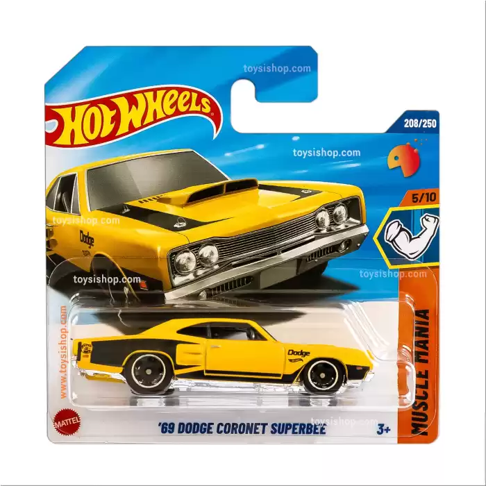 Hot Wheels Tekli Arabalar 69 Dodge Coronet Superbee - Muscle Mania - 208