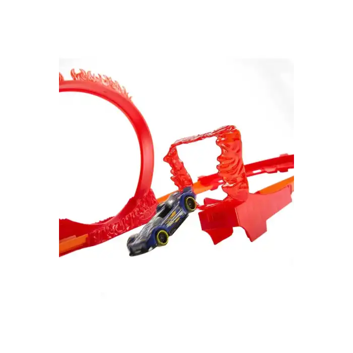 Hot Wheels Track Builder Alev Temalı Akrobasi Seti, Hmc04