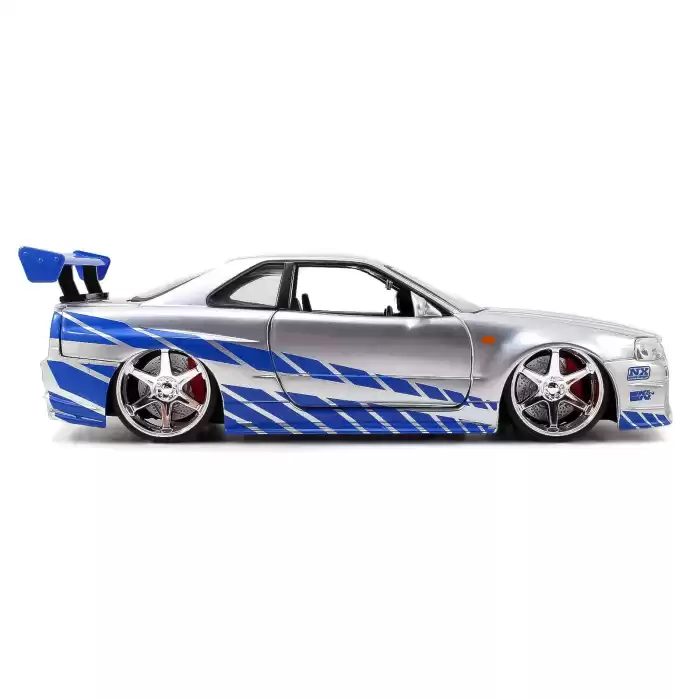 Jada Fast & Furious Brian’s Nissan Skyline GT-R (BNR34) 1:24 Gümüş-Mavi 97158
