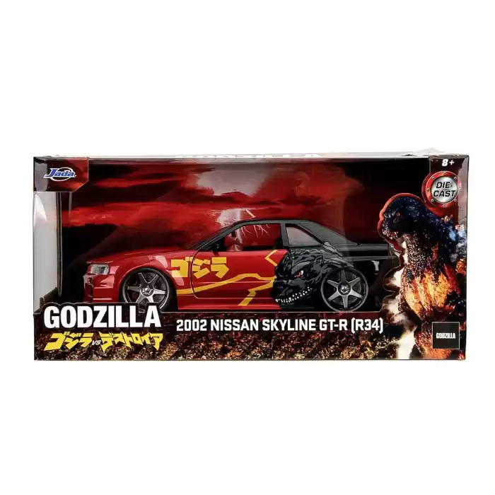 Jada Godzilla 2002 Nissan Skyline GT-R (R34) - 253253024