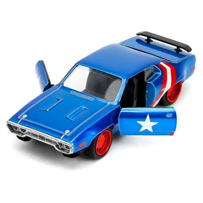 Jada Marvel Avengers 1:32 Diecast 1972 Plymouth GTX ve Captain America Figür