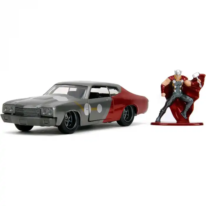Jada Marvel Avengers 1:32 Thor & 1970 Chevrolet Chevelle SS Die-Cast Model Araba