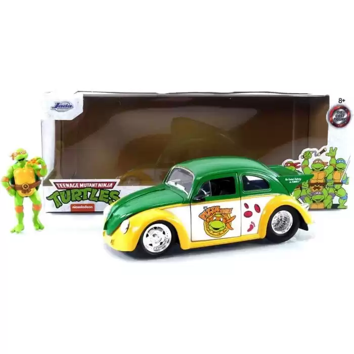 Jada Ninja Turtles Michelangelo 1959 Volkswagen Drag Beetle - 25 328 5002
