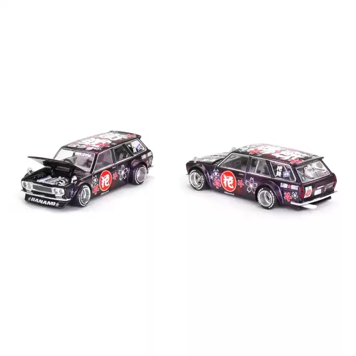KaidoHouse x MiniGT Datsun KAIDO 510 Wagon Hanami V3 - KHMG114