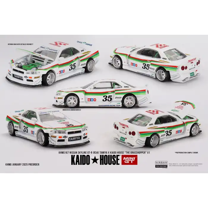 [KaidoHouse x MiniGT] Nissan Skyline GT-R (R34) TAMIYA x KAIDO HOUSE The GRASSHOPPER V1- KHMG167