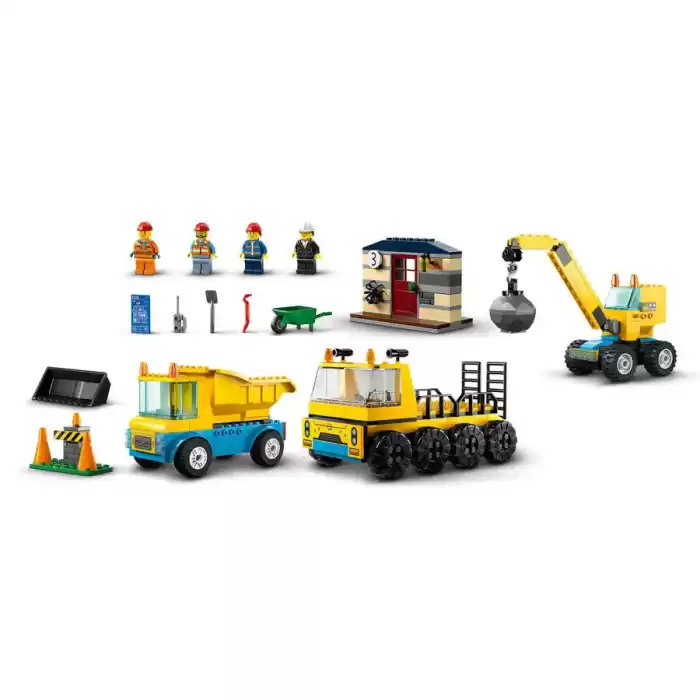 LEGO City İnşaat Kamyonları ve Yıkım Gülleli Vinç - 60391