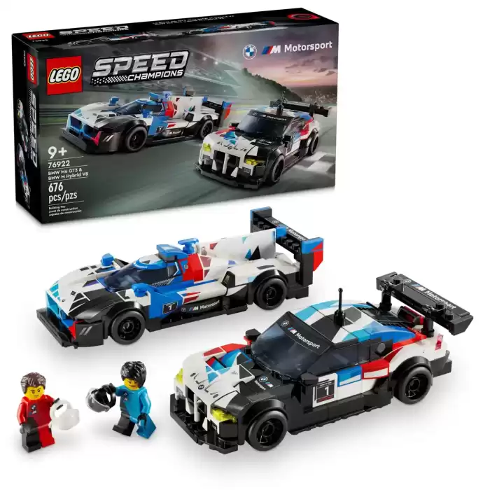 LEGO Speed Champions BMW M4 GT3 ve BMW M Hybrid V8 Yarış Arabaları - 76922