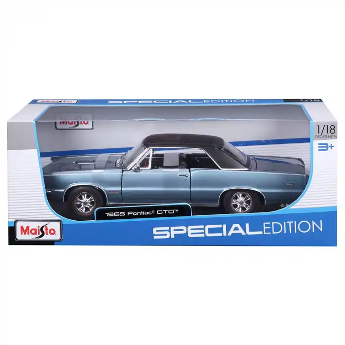 Maisto 1:18 1965 Pontiac GTO Diecast Model Araba Metalik Mavi - 31885
