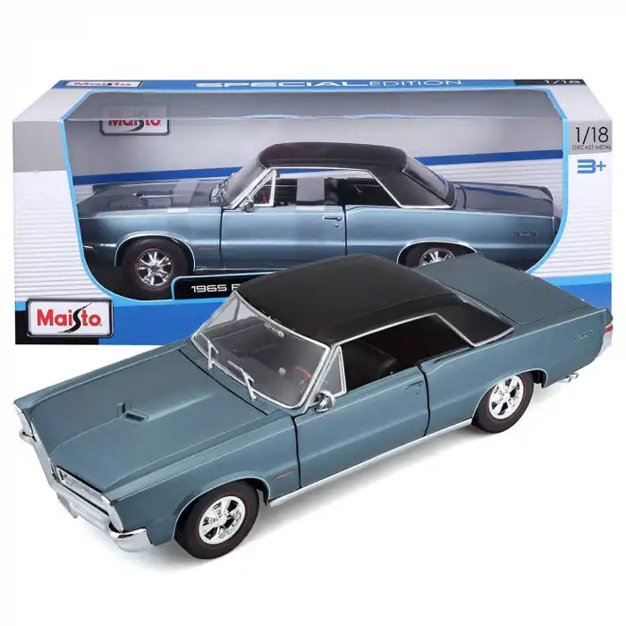 Maisto 1:18 1965 Pontiac GTO Diecast Model Araba Metalik Mavi - 31885