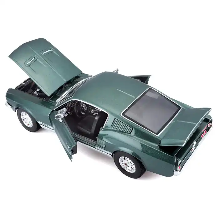 Maisto 1:18 1967 Ford Mustang GTA Fastback Diecast Model Araba Yeşil - 31166