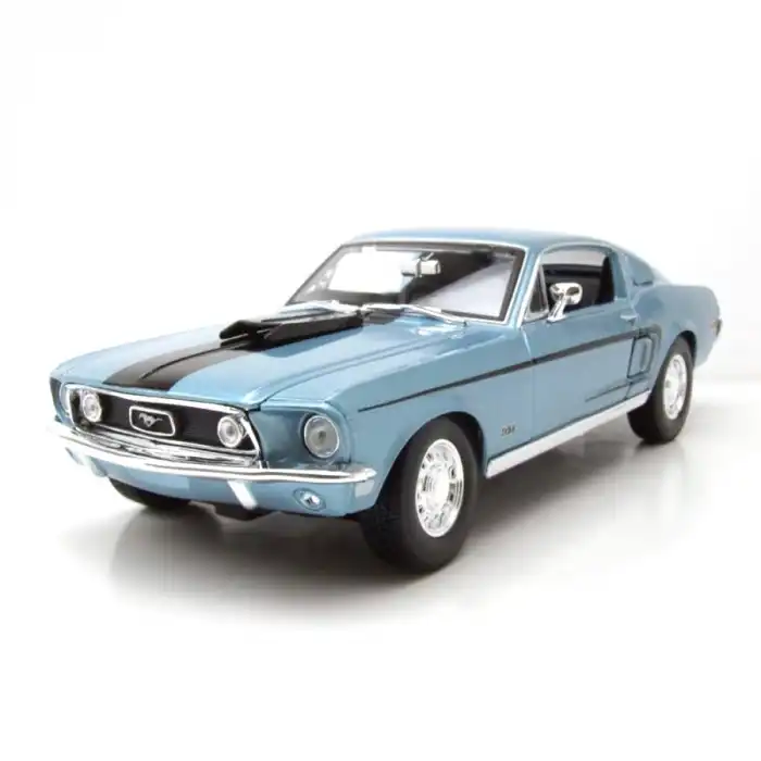Maisto 1:18 1968 Ford Mustang GT Cobra Jet Diecast Model Araba Mavi - 31167