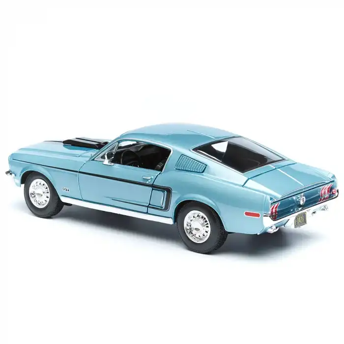 Maisto 1:18 1968 Ford Mustang GT Cobra Jet Diecast Model Araba Mavi - 31167