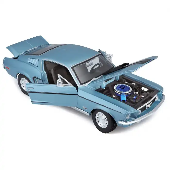 Maisto 1:18 1968 Ford Mustang GT Cobra Jet Diecast Model Araba Mavi - 31167