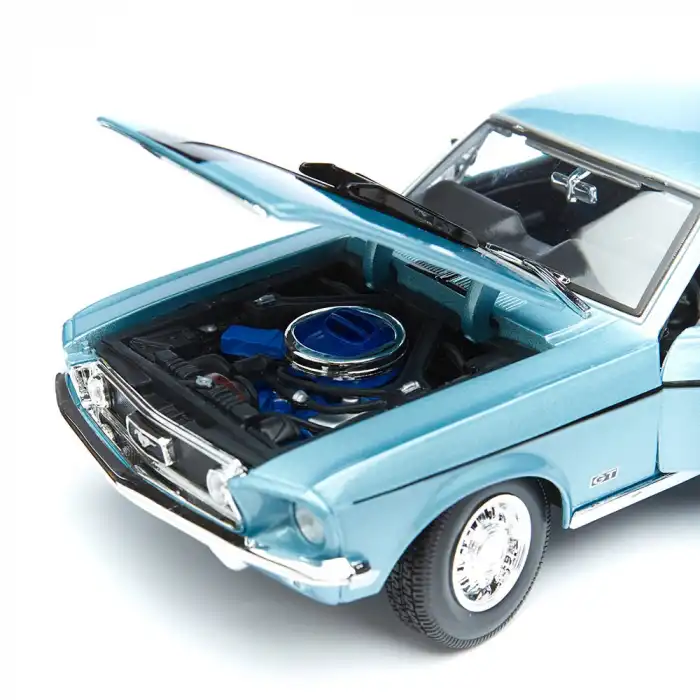 Maisto 1:18 1968 Ford Mustang GT Cobra Jet Diecast Model Araba Mavi - 31167