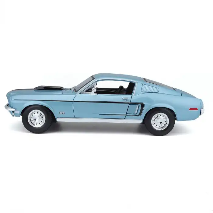 Maisto 1:18 1968 Ford Mustang GT Cobra Jet Diecast Model Araba Mavi - 31167