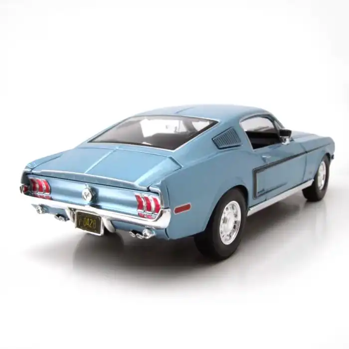 Maisto 1:18 1968 Ford Mustang GT Cobra Jet Diecast Model Araba Mavi - 31167