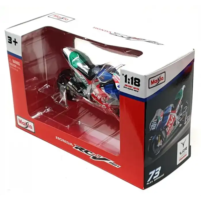 Maisto 1:18 Honda RC213V MotoGP 2021 Model Motosiklet - #73 Alex Marquez - 36377