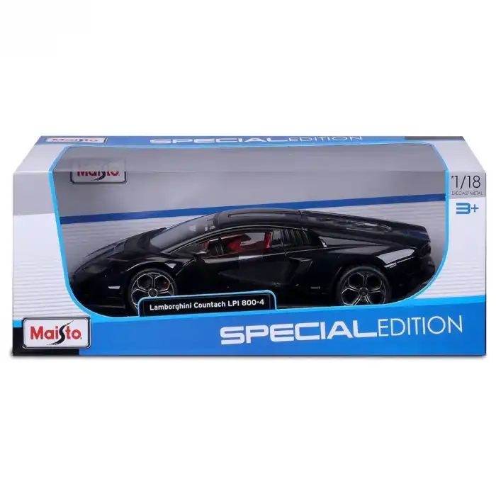 Maisto 1:18 Lamborghini Countack LPI 800-4 - Siyah Die-cat Model Araba - 31459