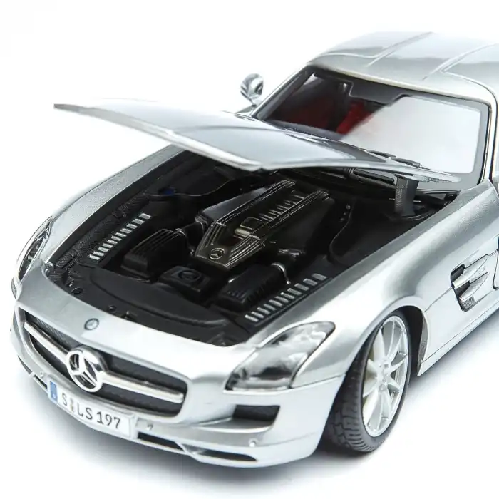 Maisto 1:18 Mercedes-Benz SLS AMG - Gri Die-cast Model Araba - 31389