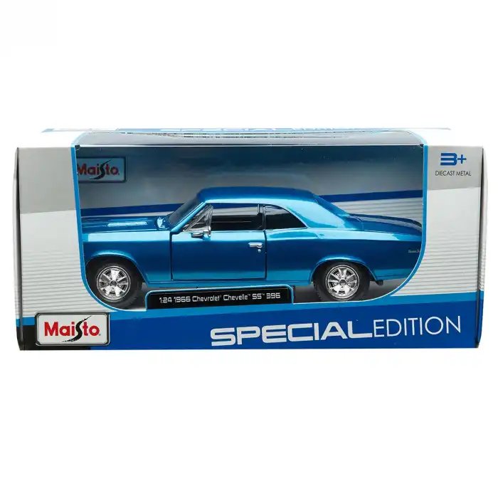Maisto 1:24 1966 Chevrolet Chevelle SS 396 Lacivert Metal Model Araba - 31960