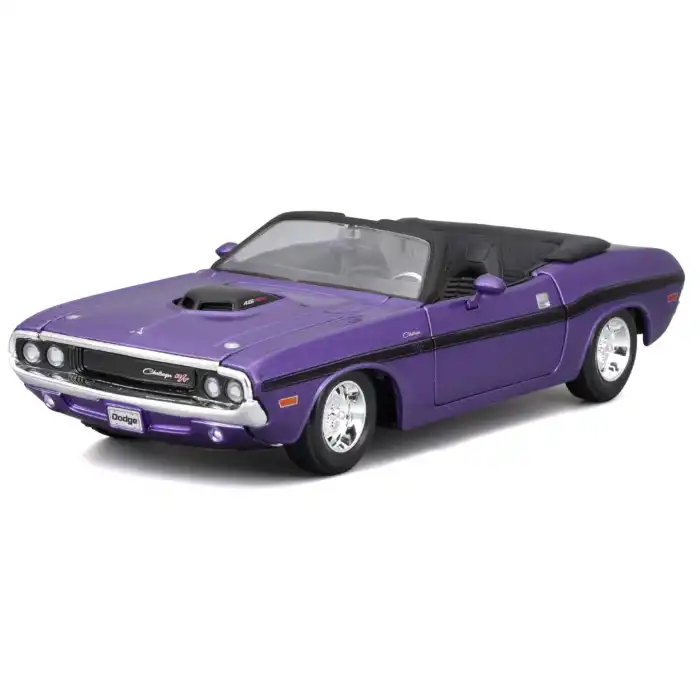 Maisto 1:24 1970 Dodge Challenger R/T Convertible Mor Metal Model Araba- 31264
