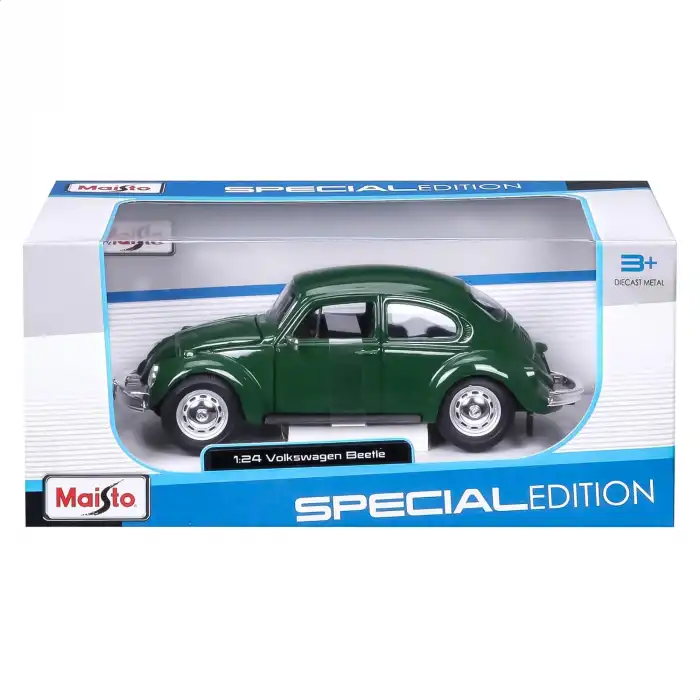 Maisto 1:24 Volkswagen Beetle Yeşil Metal Model Araba - 31926