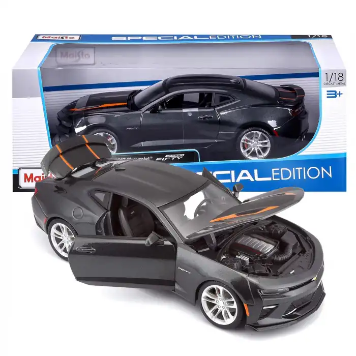 Maisto 1:18 2017 Chevrolet Camaro Fifty Diecast Model Araba Siyah - 31385