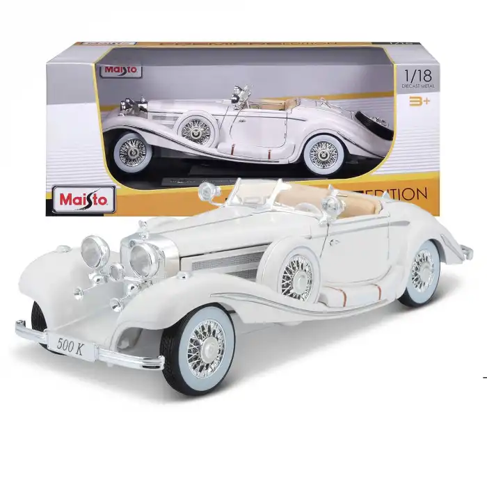 Maisto Premiere Edition 1:18 1936 Mercedes Benz 500 K Typ Specialroadster Beyaz - 36055