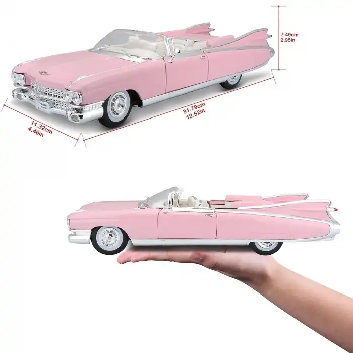 Maisto Premiere Edition 1:18 Cadillac Eldorado Biarritz 1959 Diecast Model Araba Pembe - 36813