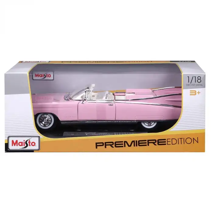 Maisto Premiere Edition 1:18 Cadillac Eldorado Biarritz 1959 Diecast Model Araba Pembe - 36813