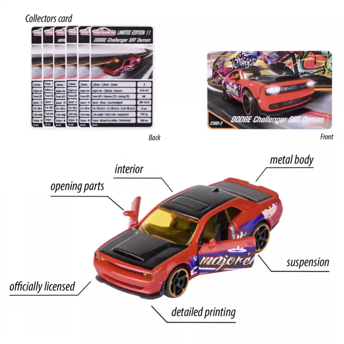 Majorette Grafiti Serisi - Dodge Challenger SRT Demon
