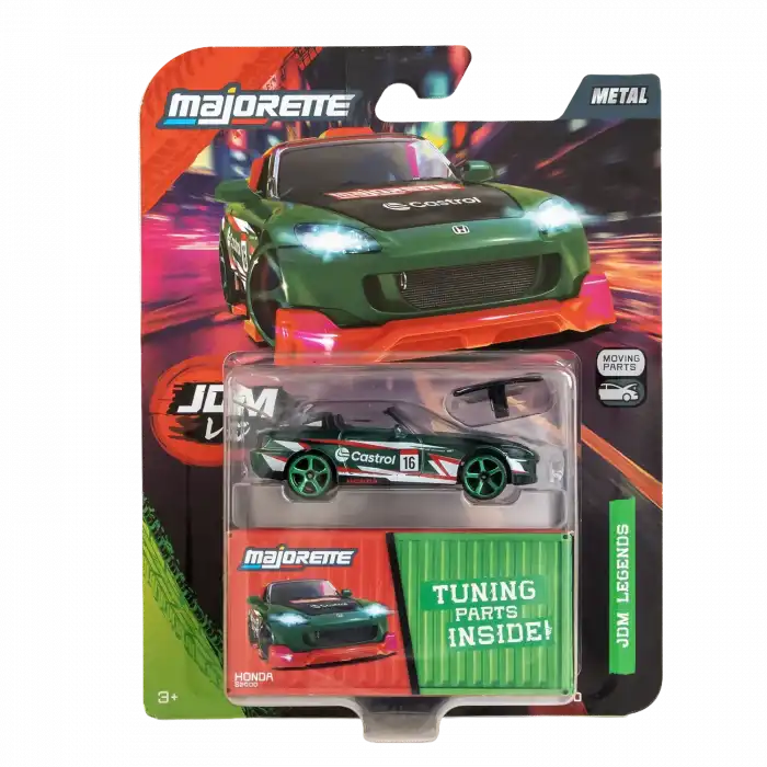 Majorette JDM Legends Moving Parts Honda S2000 Diecast Model Araba