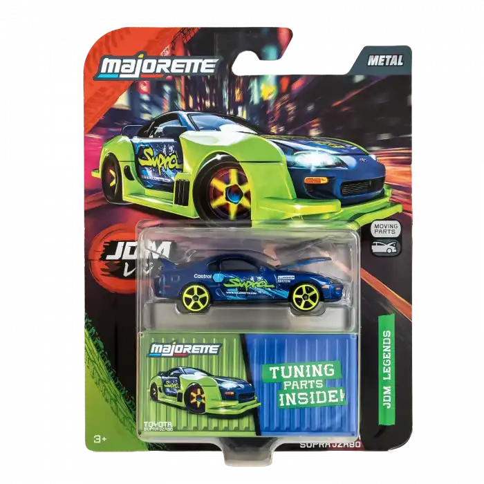 Majorette JDM Legends Moving Parts Toyota Supra JZA80 Diecast Model Araba