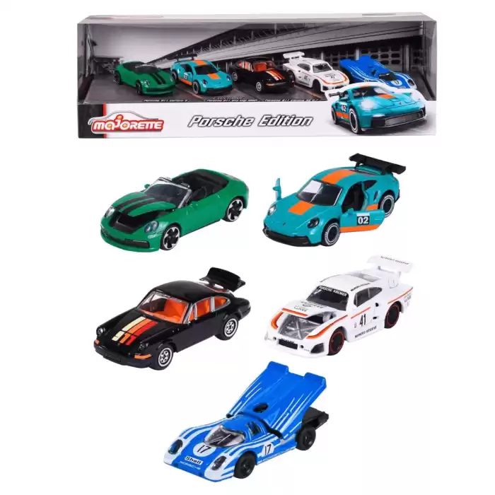 Majorette Porsche Edition - 5 Araçlı Hediye Paketi - 212053172