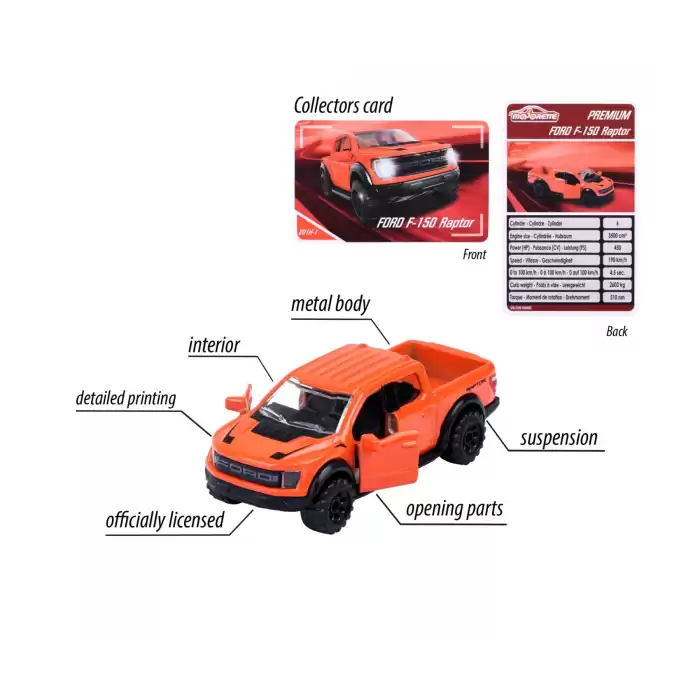 Majorette Premium Cars - Ford F-150 Raptor