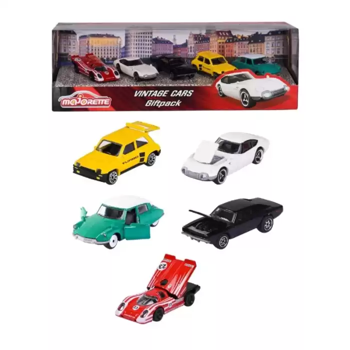 Majorette Vintage 5 Parça Giftpack Oyuncak Araba Seti, 212052013