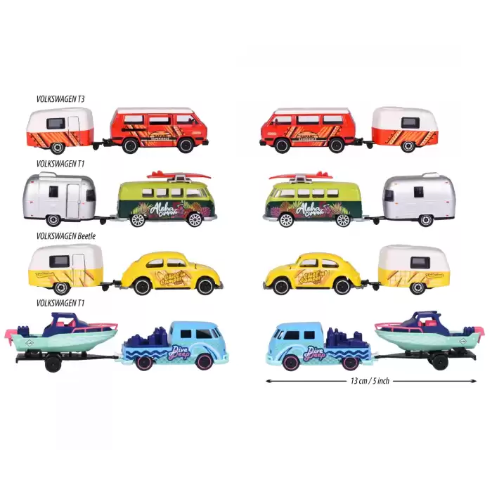 Majorette Volkswagen Original Trailer Set