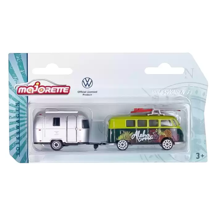 Majorette Volkswagen Original Trailer & T1 Yeşil