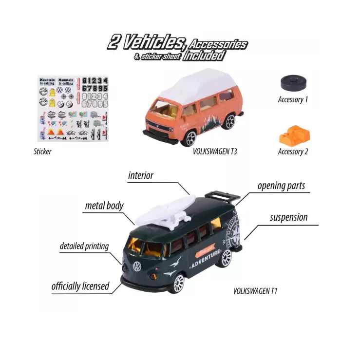 Majorette - Volkswagen The Originals (2li set) - Q02