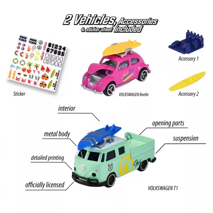 Majorette - Volkswagen The Originals (2li set) - Q03 Beetle