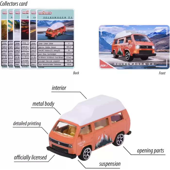 Majorette Volkswagen The Originals Premium Cars - Volkswagen T3 243H-1